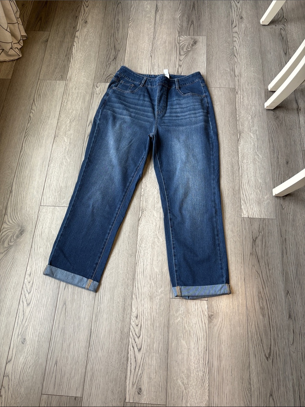 HALARA Women's Straight Leg Jeans - Dark Blue Denim
